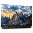 Large abstract wall art on acrylic glass depicting serene Pakistani landscape, suited for bedroom or dining room decor.