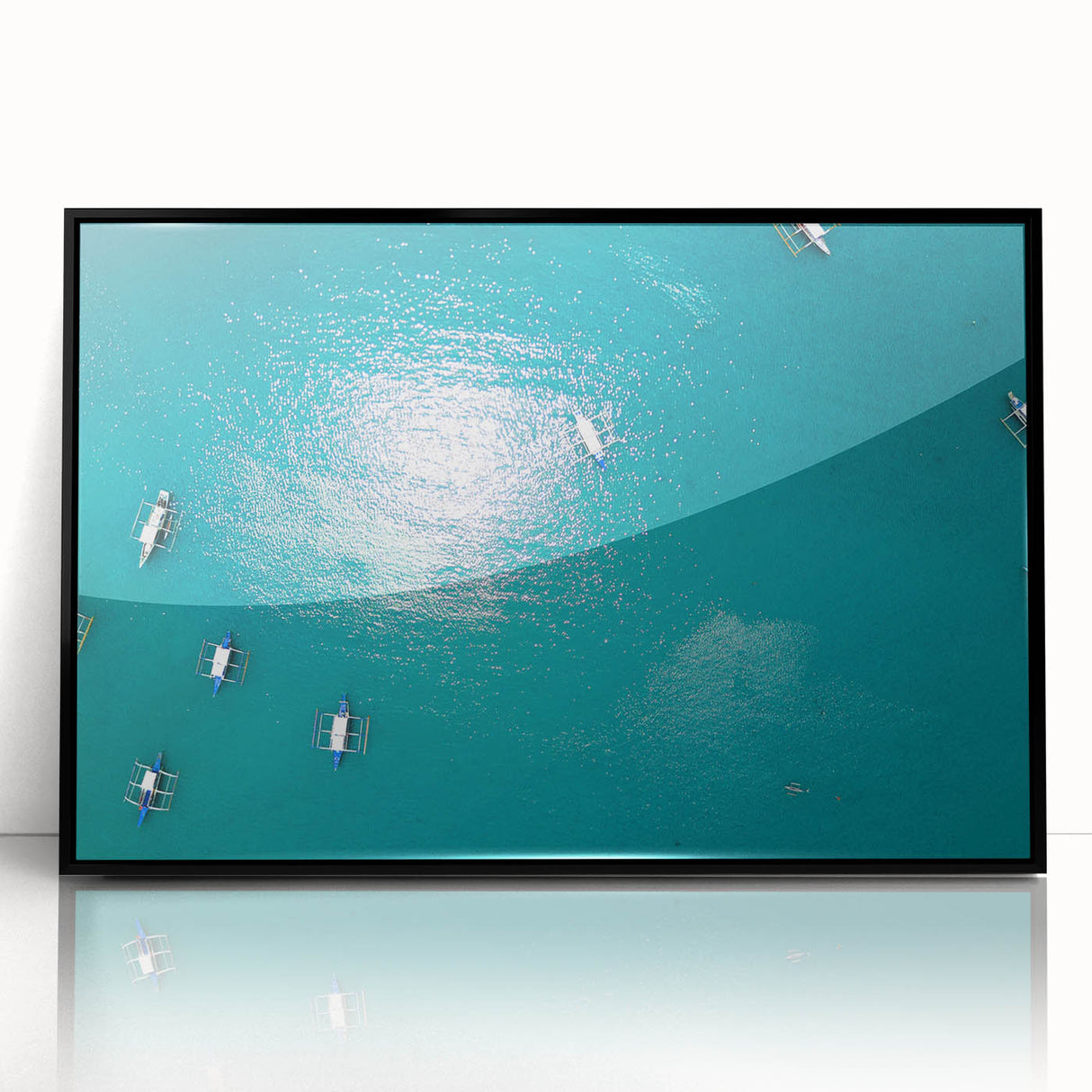 Large abstract wall art depicting a Philippine landscape in muted earth tones on a framed acrylic.