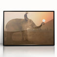 Large abstract wall art depicting a Sri Lankan landscape in muted earth tones on a framed acrylic.