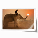 Extra large rolled print of a Sri Lankan landscape with vibrant green hues, ideal for art wall dining room.