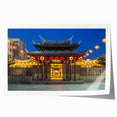 Extra large rolled print of Taiwan scenery with vibrant green and blue tones, ideal for art wall dining room.