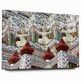 Acrylic print of a Bangkok cityscape in muted earth tones, ideal for dining room decor.