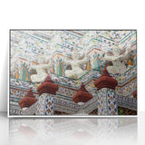 Acrylic print of Bangkok skyline in art deco style with pastel hues, ideal for modern art wall decor.