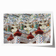 Extra large rolled print of Bangkok scenery with lush floral elements in vibrant colors, ideal for dining room wall art.