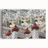 Black and white large art canvas of Bangkok skyline, ideal for kitchen wall art.