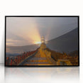 Large abstract wall art depicting a Turkish landscape in muted earth tones on a framed acrylic.