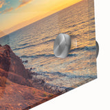 Large abstract wall art depicting Adelaide scenery in mid-century modernist style on acrylic glass.