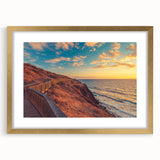 Abstract textured art print of Adelaide scenery in muted earth tones on a framed canvas, suitable for bedroom art.