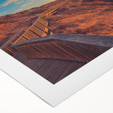 Art deco poster depicting Adelaide scenery in muted earth tones on rolled canvas, suitable for dining room wall art.