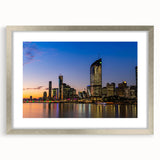 Extra large abstract art print depicting a textured Queensland scenery in muted earth tones, framed with a silver mat.