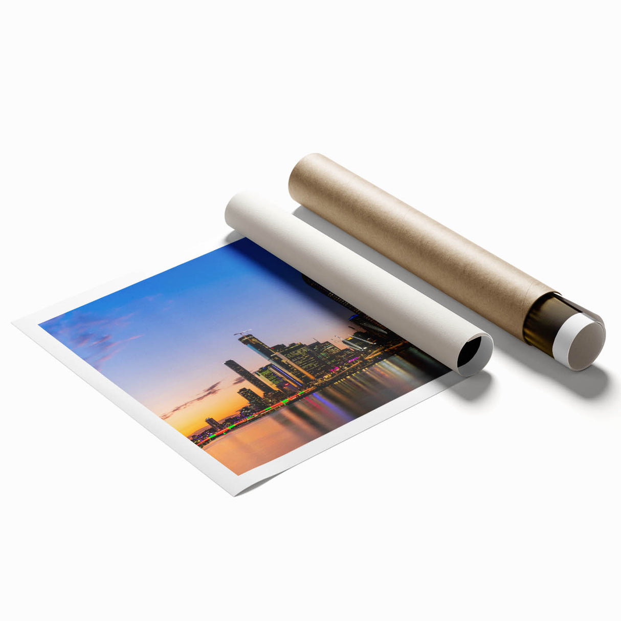 Extra large rolled print of a Queensland scenery, featuring vibrant green and blue tones, ideal for classy bathroom wall art.