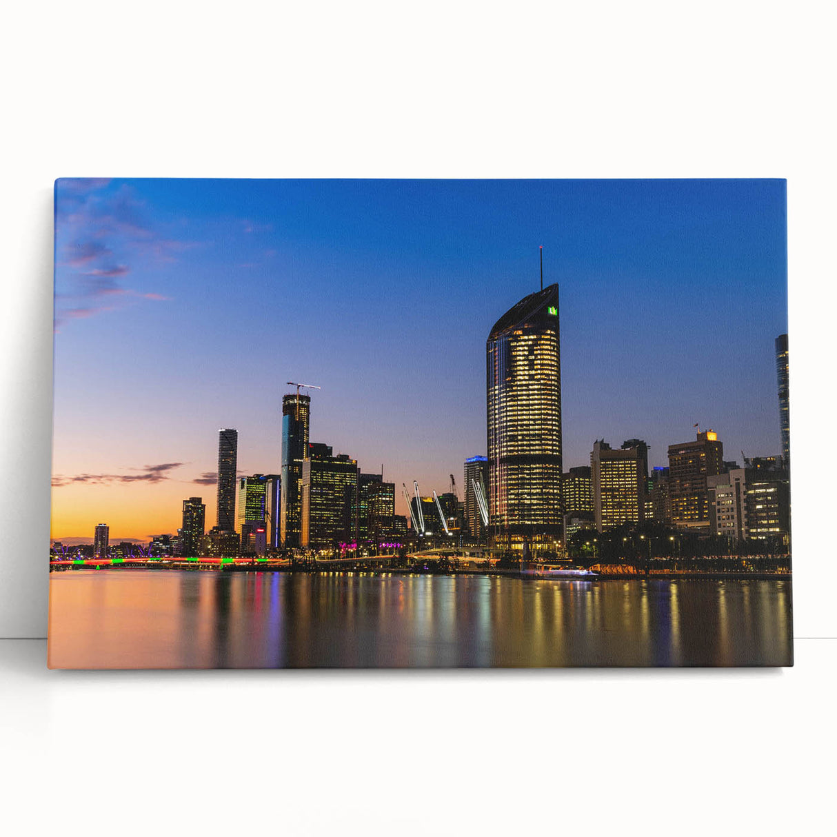Black and white stretched canvas of Queensland scenery, ideal for kitchen wall art.