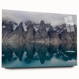 Large abstract wall art depicting the Northwest Territories landscape on acrylic glass.