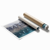 Soft pastel floral art on a rolled print, ideal for classy bathroom wall art or large living room decor.