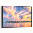 Black and white landscape art painting of Nova Scotia on a framed canvas, ideal for bedroom wall decor.