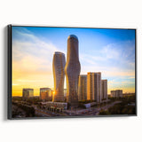 Black and white framed canvas of a vintage Ontario landscape, ideal for bedroom wall art.