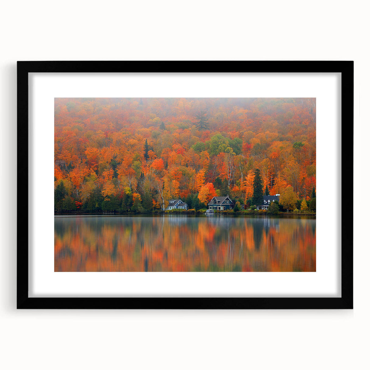 Extra large framed print of an abstract art scene with vibrant colors and textured details, suitable for living room decor.