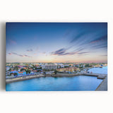 Black and white photograph of a Caribbean beach on stretched canvas, ideal for kitchen wall art or bedroom ambiance.