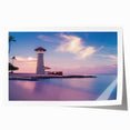 Extra large rolled print featuring a Caribbean scenery with vibrant blue and green tones, ideal for dining room wall art.