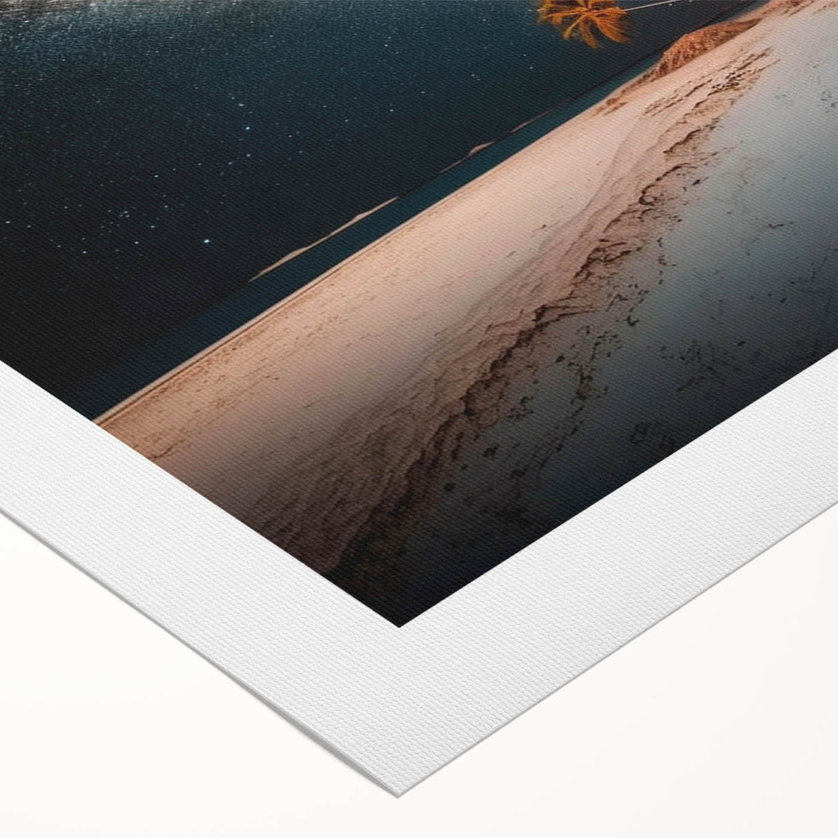 Art deco poster featuring a vibrant Caribbean scenery on rolled canvas, suitable for dining room decor.