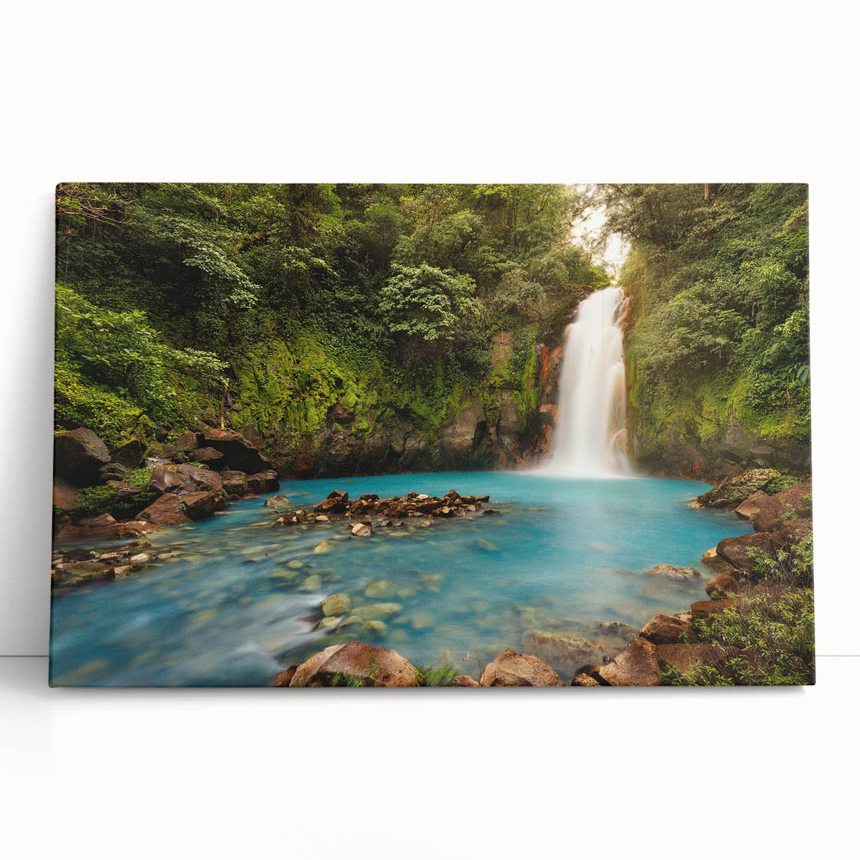 Black and white photograph of a Costa Rican landscape on stretched canvas, suited for kitchen or bedroom decor.