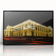 Large abstract wall art depicting a vibrant Central American landscape in a black frame, ideal for modern art wall decor.