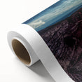 Art deco poster of a serene Nicaraguan landscape in pastel shades on rolled canvas, ideal for nursery wall art.