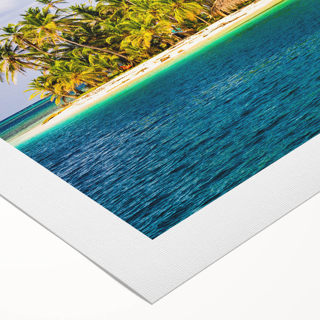 Art deco poster of Panama scenery in vibrant greens and blues on rolled canvas, suitable for dining room wall art.