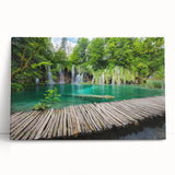 Black and white photo of a Croatian coastal town on large stretched canvas, ideal for kitchen wall art.