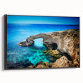 Black and white framed canvas of a vintage European landscape, ideal for bedroom wall art.