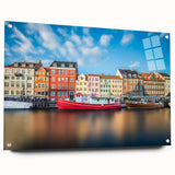 Acrylic print of a European Denmark scenery in muted earth tones, ideal for dining room art.