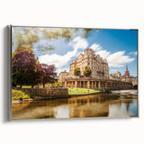Landscape art painting of Bath, England on a framed canvas.