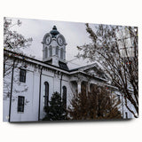 Acrylic print of Oxford scenery with soft earth tones, ideal for dining room decor.