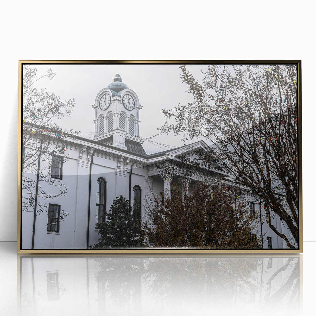 Art Deco style poster of Oxford, England, in gold and black tones on framed acrylic, suitable for modern art wall decor.
