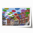 Piccadilly Circus scene in muted tones on a large rolled canvas, ideal for dining room wall art.