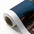 Art Deco style poster of the Thames River with soft blue and gray tones on rolled canvas, ideal for nursery wall art.