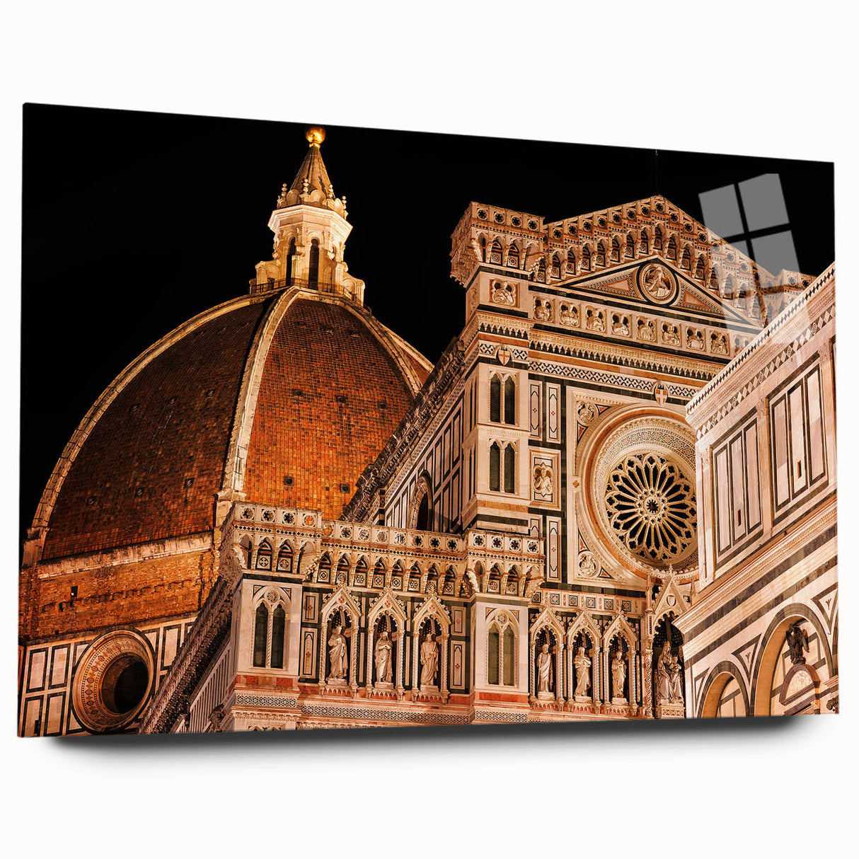 Acrylic print of Florence scenery with soft pastel shades, ideal for bedroom or dining room art.