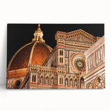 Black and white large art print of Florence scenery on stretched canvas, ideal for kitchen wall art.