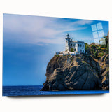 Acrylic print of Portofino, Italy, with vibrant coastal colors, ideal for bedroom or dining room art.