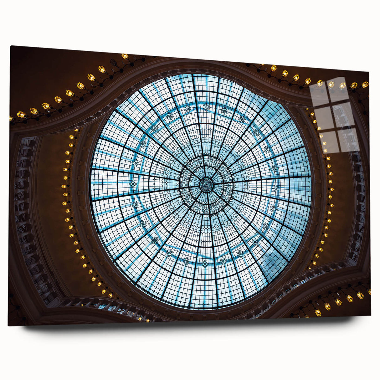 Acrylic print of Amsterdam scenery in muted earth tones, ideal for bedroom or dining room art.