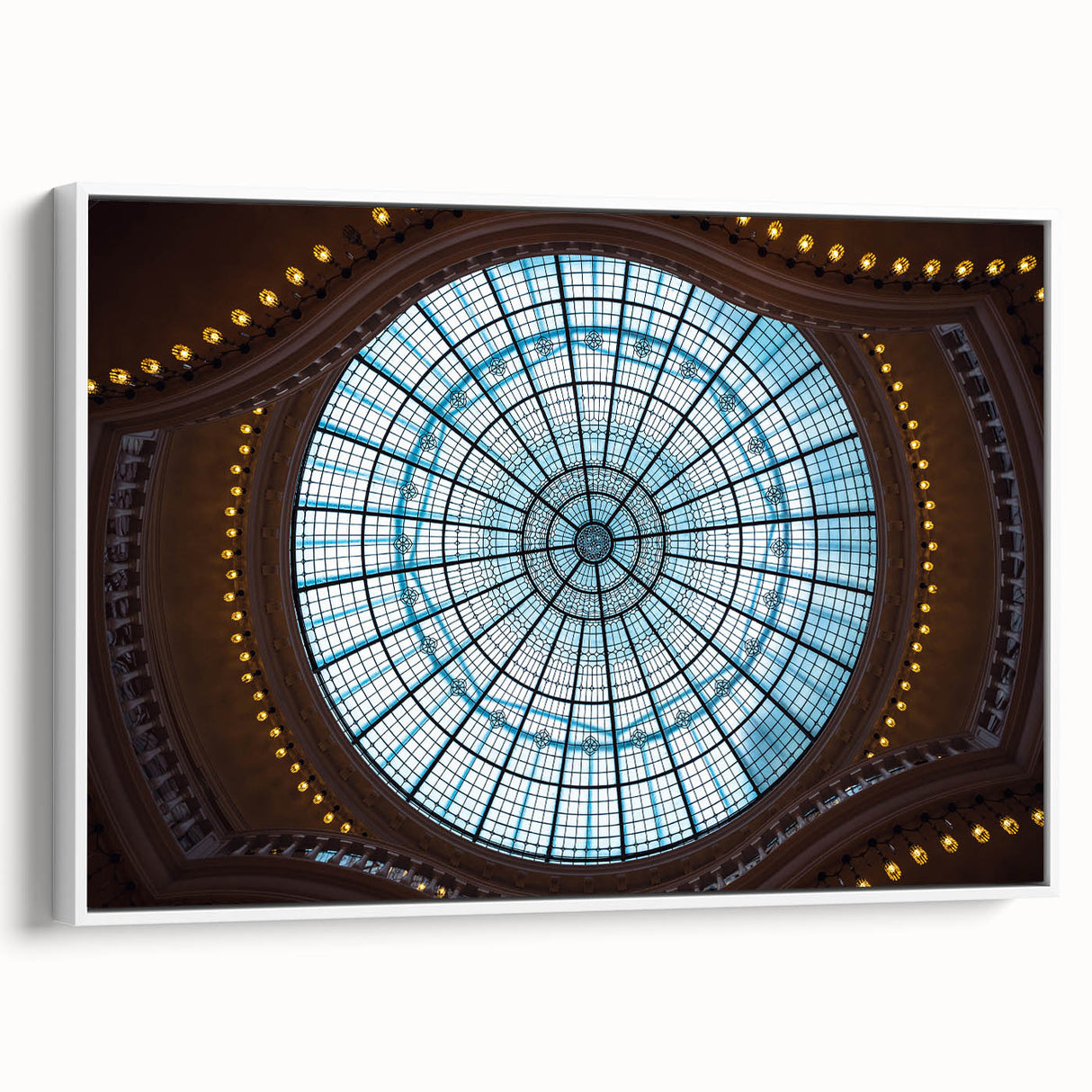 Vintage poster art of Amsterdam with colorful buildings on black framed canvas, ideal for living room decor.