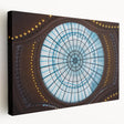 Amsterdam canal scene in muted earth tones on stretched canvas, suitable for kitchen wall art.