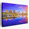 Large art of St. Petersburg scenery in muted watercolor tones on stretched canvas, ideal for kitchen wall decor.