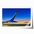 Extra large rolled print of a Sochi, Russia scenery with vibrant green foliage and architectural elements.