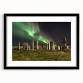 Extra large framed wall art of abstract Scottish scenery in colorful, textured brush strokes, ideal for living room decor.