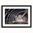 Abstract art print featuring vibrant, colorful textures of Madrid cityscape on a large framed canvas.