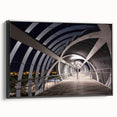 Black and white framed canvas of Madrid landscape, ideal for bedroom wall art.