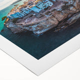Art deco poster of Valencia scenery in pastel shades on rolled canvas, suitable for dining room wall art.