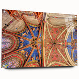 Acrylic print of Geneva scenery in muted earth tones, ideal for bedroom or dining room decor.