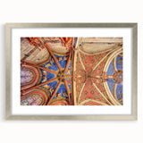 Textured art print of Geneva scenery in muted tones on a silver-framed mat, ideal for bedroom art.